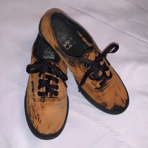 Vans orange & black size 7